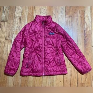 Patagonia XS 5-6 Kids Pink Diamond Designed Jacket W/O Hoodie